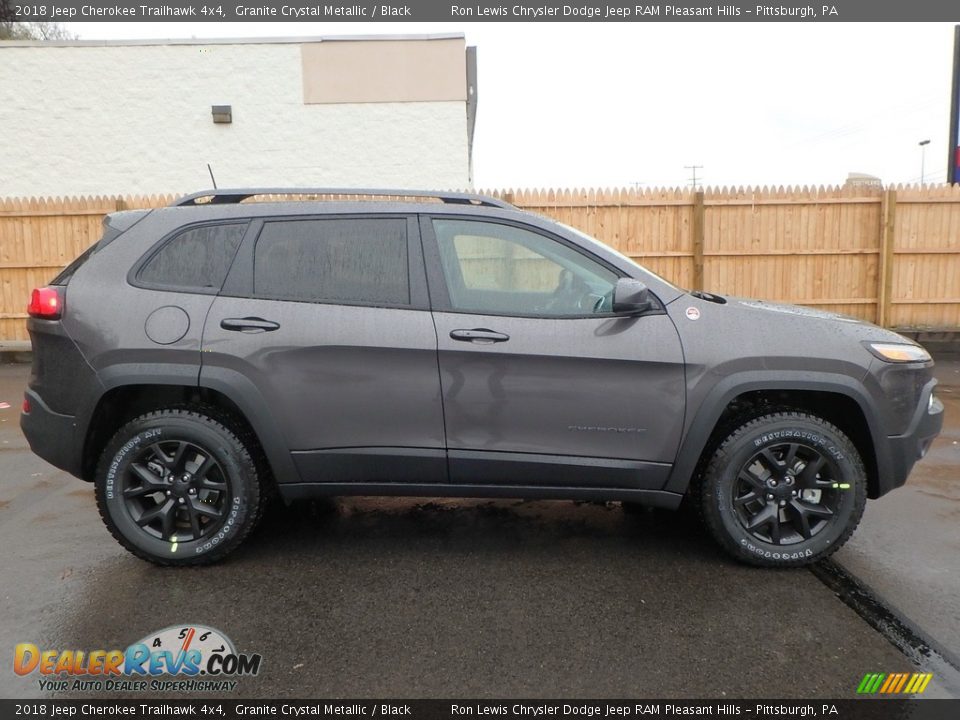 2018 Jeep Cherokee Trailhawk 4x4 Granite Crystal Metallic / Black Photo #6