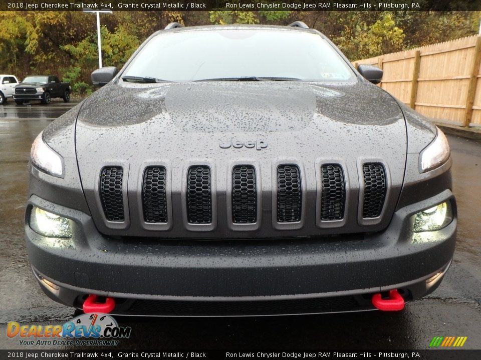 2018 Jeep Cherokee Trailhawk 4x4 Granite Crystal Metallic / Black Photo #8