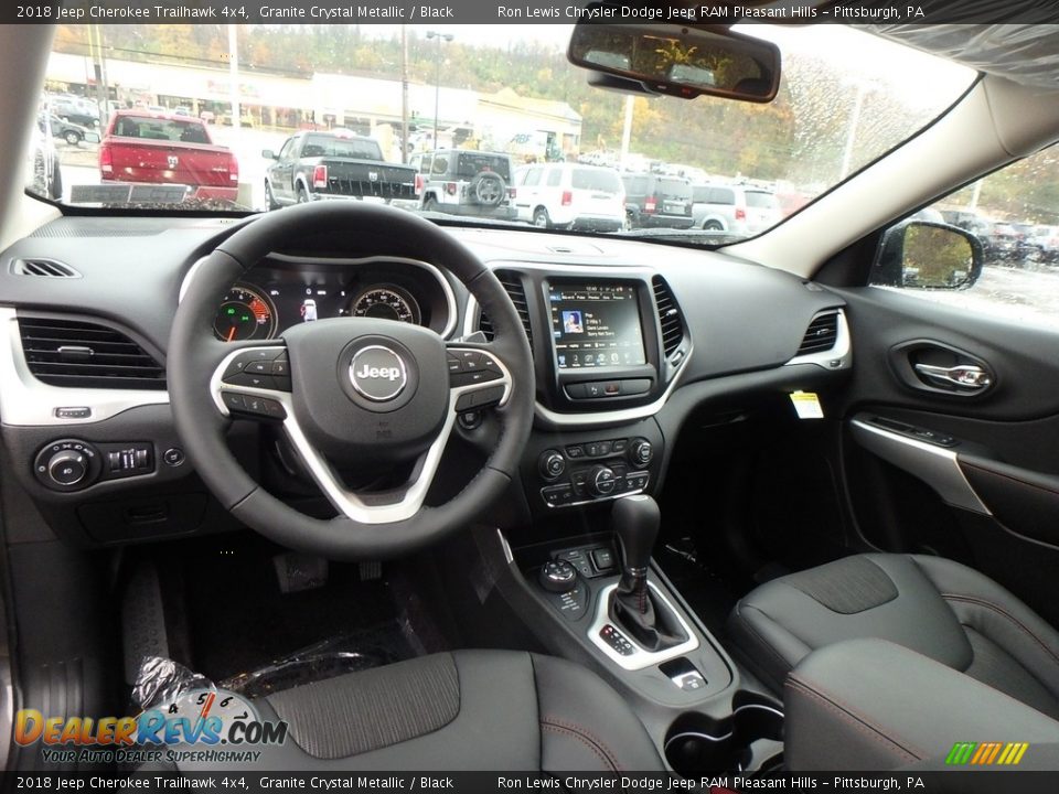 2018 Jeep Cherokee Trailhawk 4x4 Granite Crystal Metallic / Black Photo #12