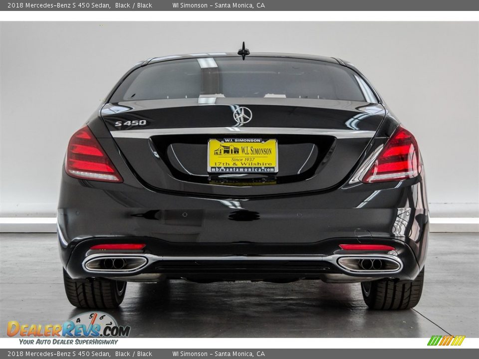 2018 Mercedes-Benz S 450 Sedan Black / Black Photo #4