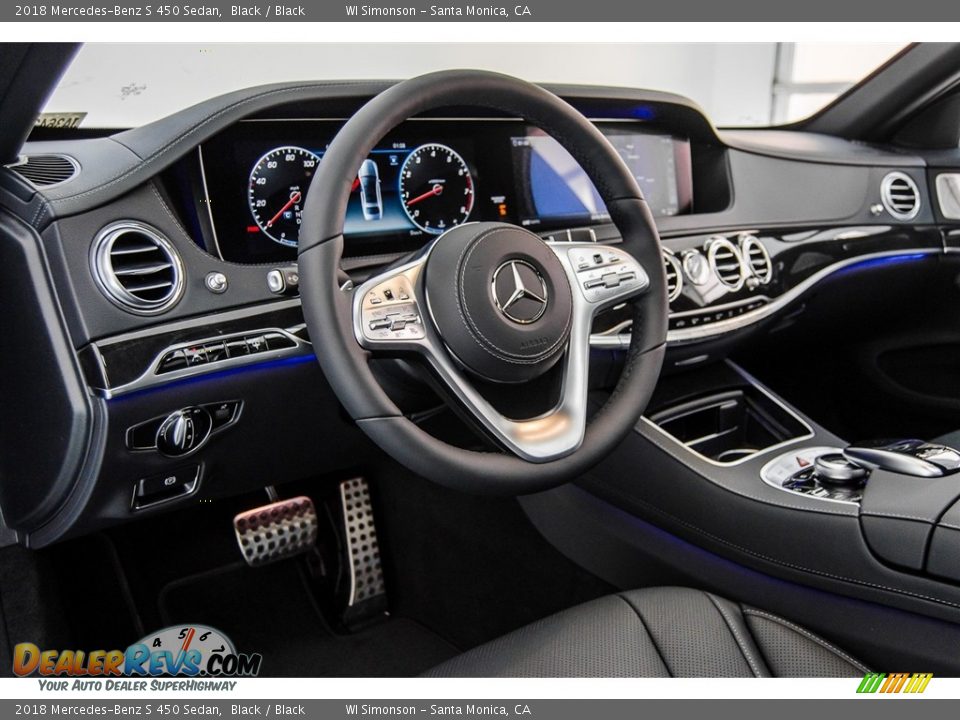 2018 Mercedes-Benz S 450 Sedan Black / Black Photo #6