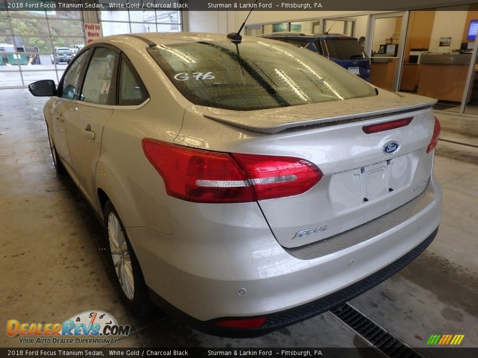 2018 Ford Focus Titanium Sedan White Gold / Charcoal Black Photo #3