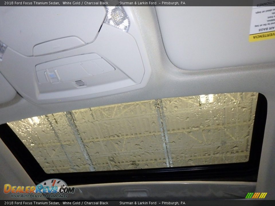 2018 Ford Focus Titanium Sedan White Gold / Charcoal Black Photo #12