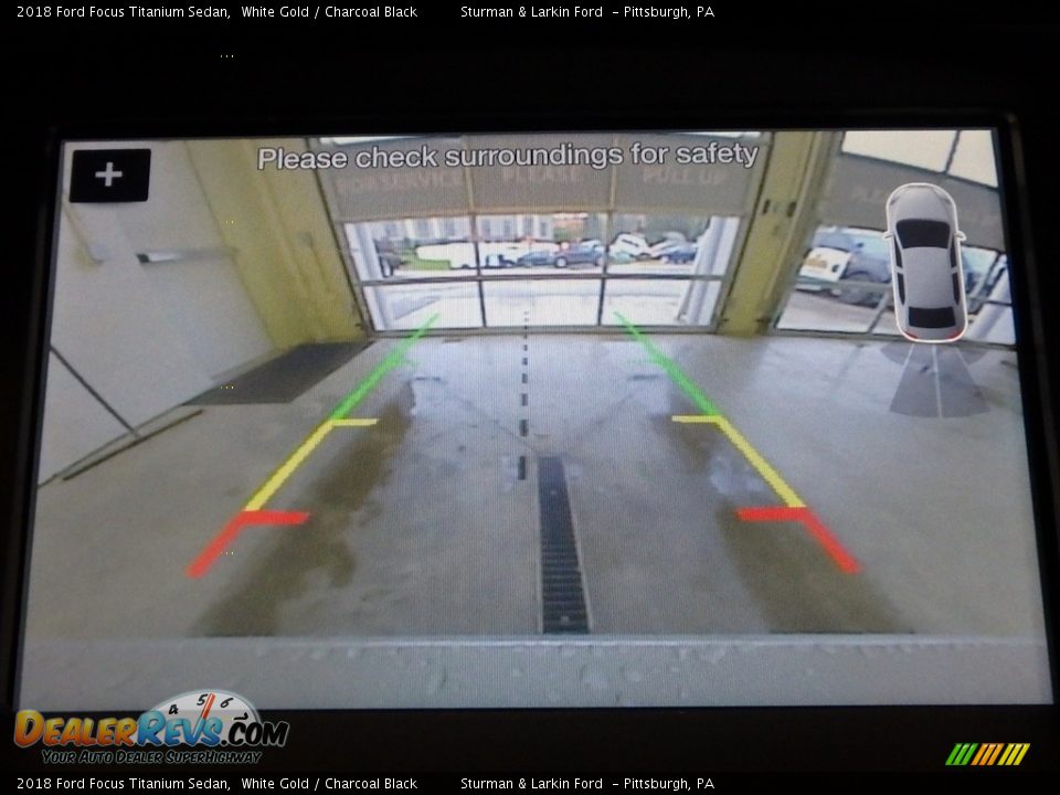 2018 Ford Focus Titanium Sedan White Gold / Charcoal Black Photo #14