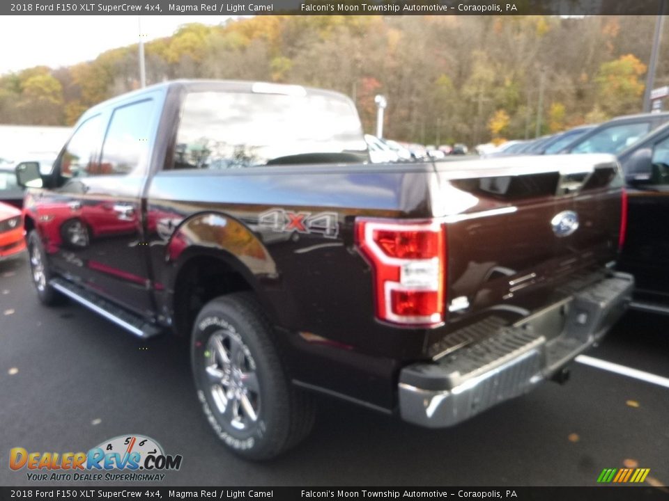 2018 Ford F150 XLT SuperCrew 4x4 Magma Red / Light Camel Photo #5