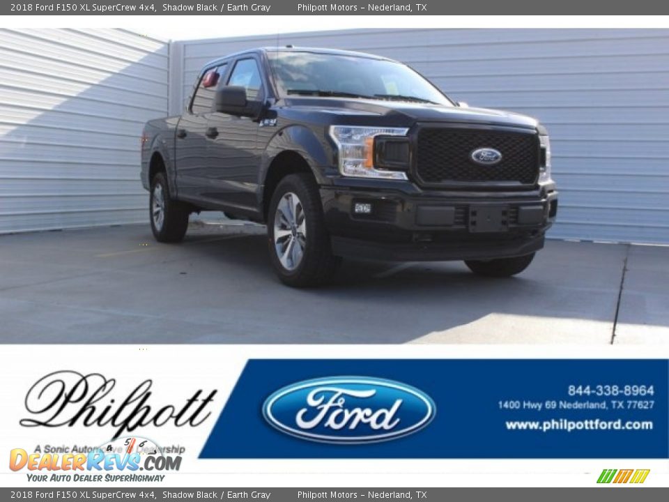 2018 Ford F150 XL SuperCrew 4x4 Shadow Black / Earth Gray Photo #1