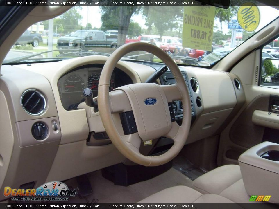 2006 Ford F150 Chrome Edition SuperCab Black / Tan Photo #16