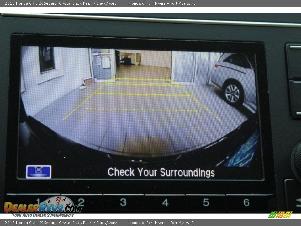 2018 Honda Civic LX Sedan Crystal Black Pearl / Black/Ivory Photo #17