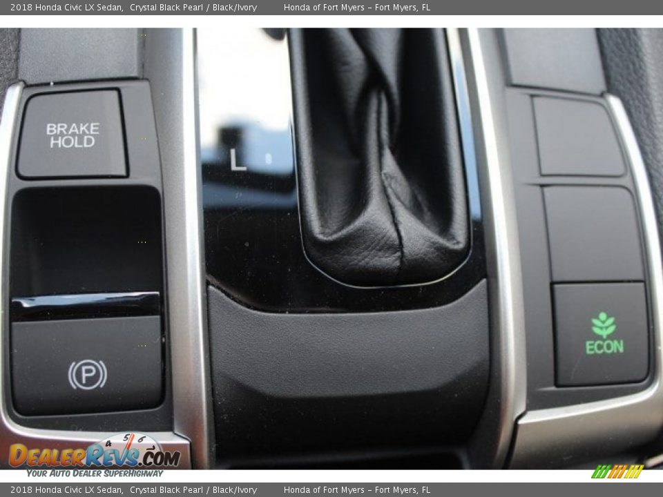 2018 Honda Civic LX Sedan Crystal Black Pearl / Black/Ivory Photo #20