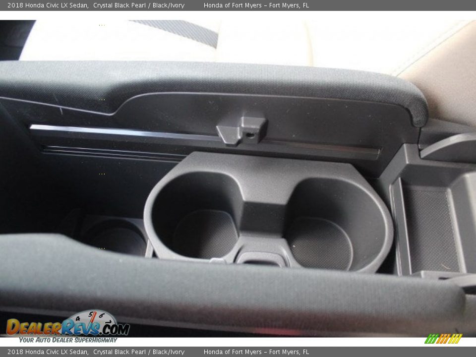 2018 Honda Civic LX Sedan Crystal Black Pearl / Black/Ivory Photo #21