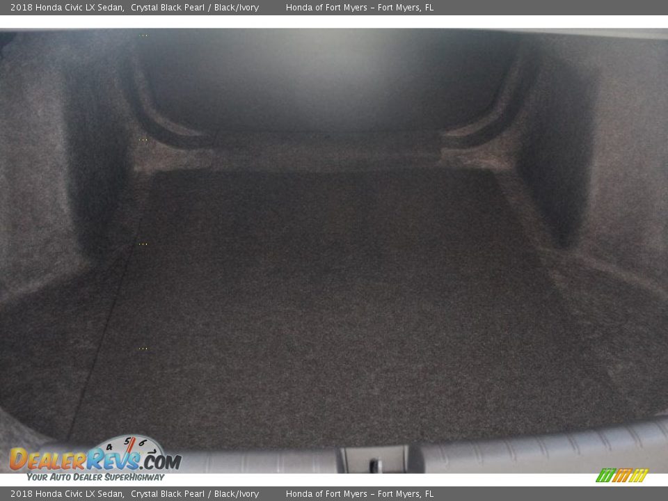 2018 Honda Civic LX Sedan Crystal Black Pearl / Black/Ivory Photo #24