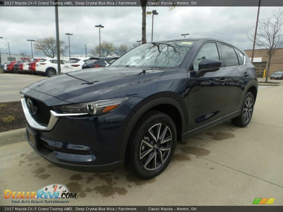 2017 Mazda CX-5 Grand Touring AWD Deep Crystal Blue Mica / Parchment Photo #1