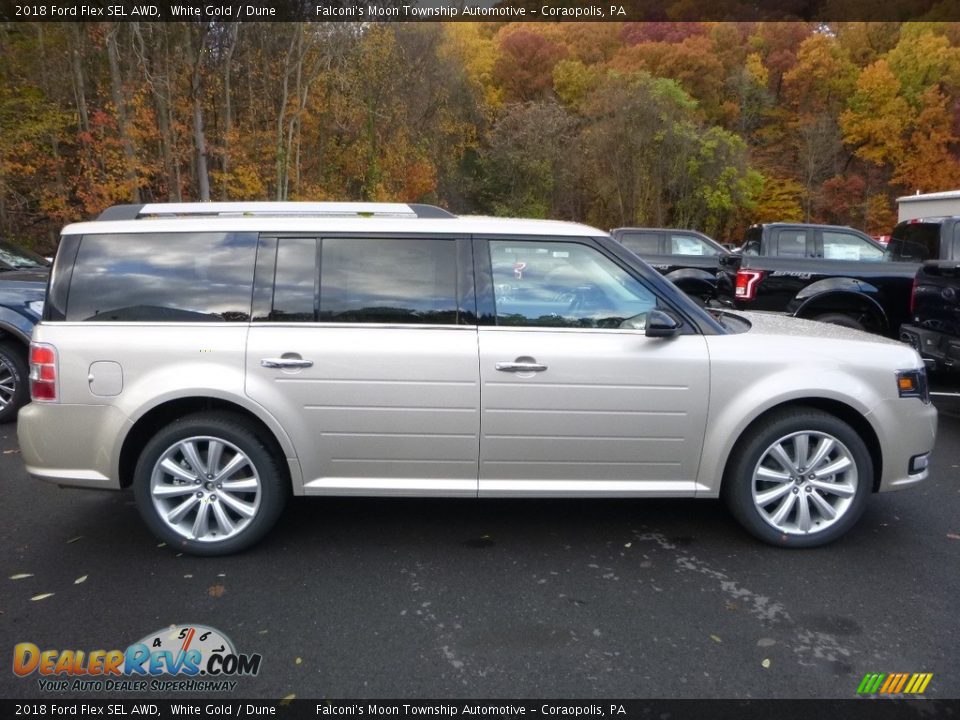 White Gold 2018 Ford Flex SEL AWD Photo #1