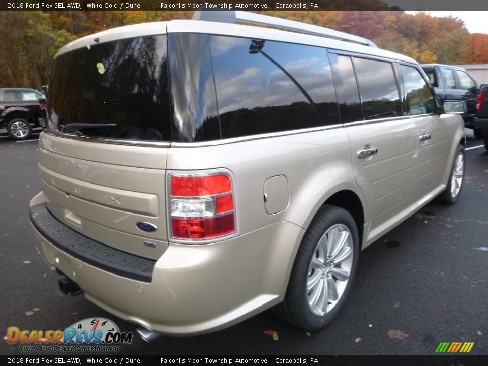 2018 Ford Flex SEL AWD White Gold / Dune Photo #2