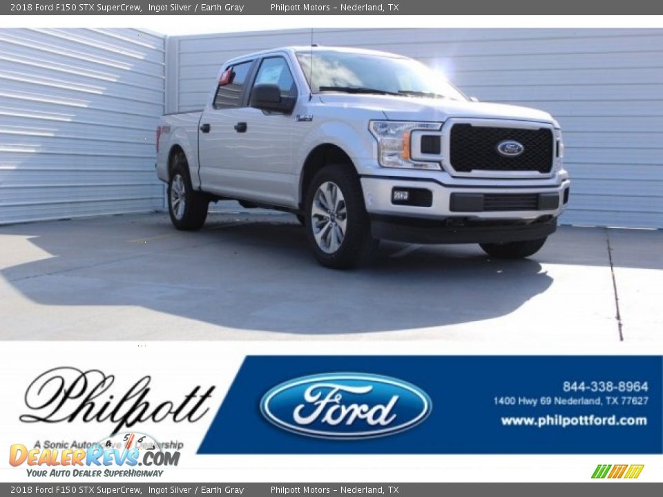 2018 Ford F150 STX SuperCrew Ingot Silver / Earth Gray Photo #1
