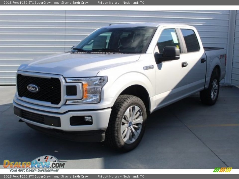 2018 Ford F150 STX SuperCrew Ingot Silver / Earth Gray Photo #3