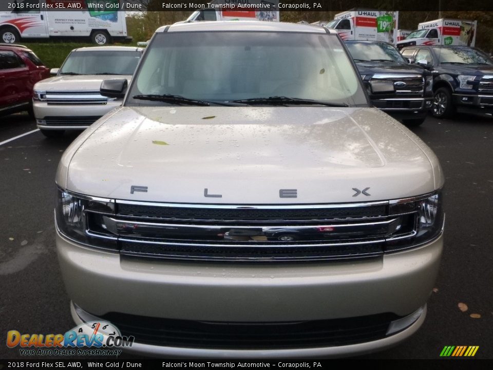 2018 Ford Flex SEL AWD White Gold / Dune Photo #4