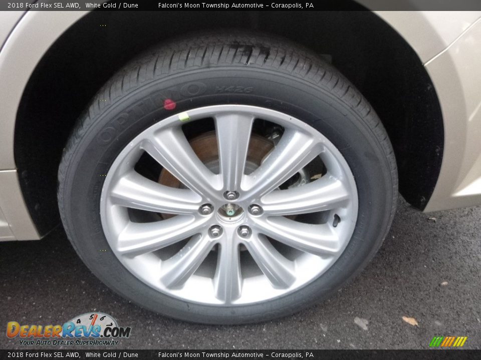 2018 Ford Flex SEL AWD White Gold / Dune Photo #7