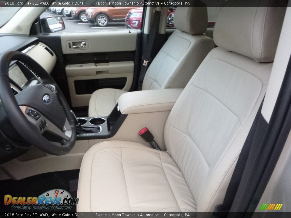 2018 Ford Flex SEL AWD White Gold / Dune Photo #10