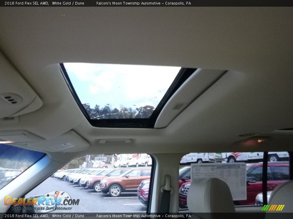 2018 Ford Flex SEL AWD White Gold / Dune Photo #12