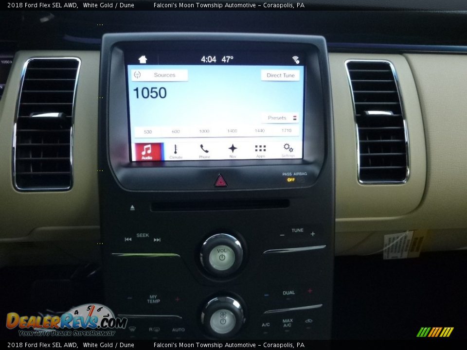 2018 Ford Flex SEL AWD White Gold / Dune Photo #14