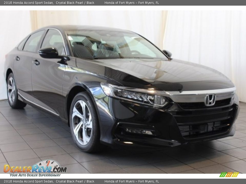 2018 Honda Accord Sport Sedan Crystal Black Pearl / Black Photo #2