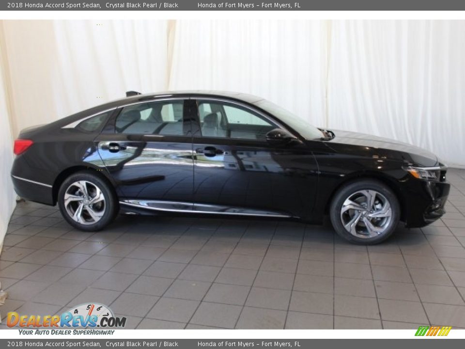2018 Honda Accord Sport Sedan Crystal Black Pearl / Black Photo #3