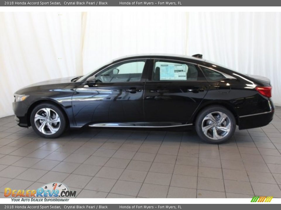 2018 Honda Accord Sport Sedan Crystal Black Pearl / Black Photo #5