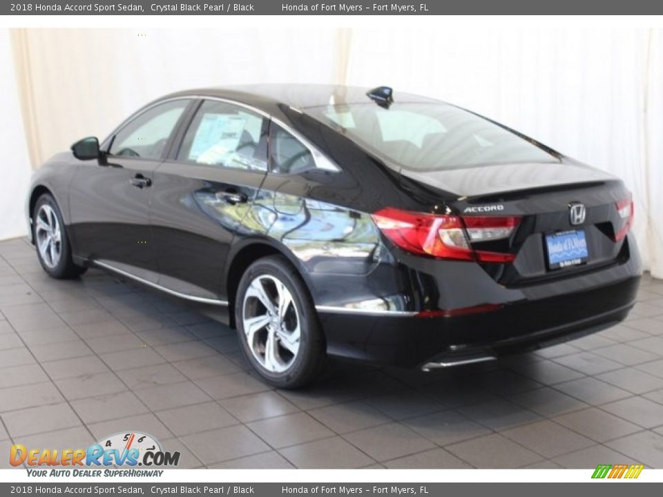2018 Honda Accord Sport Sedan Crystal Black Pearl / Black Photo #6