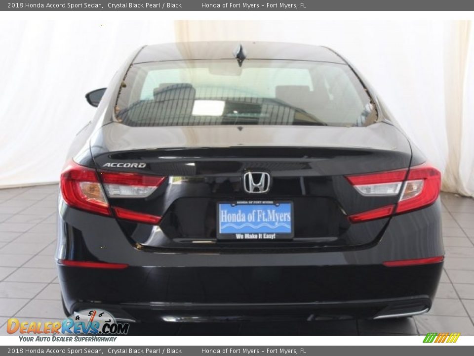 2018 Honda Accord Sport Sedan Crystal Black Pearl / Black Photo #7