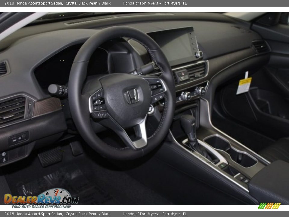 2018 Honda Accord Sport Sedan Crystal Black Pearl / Black Photo #13