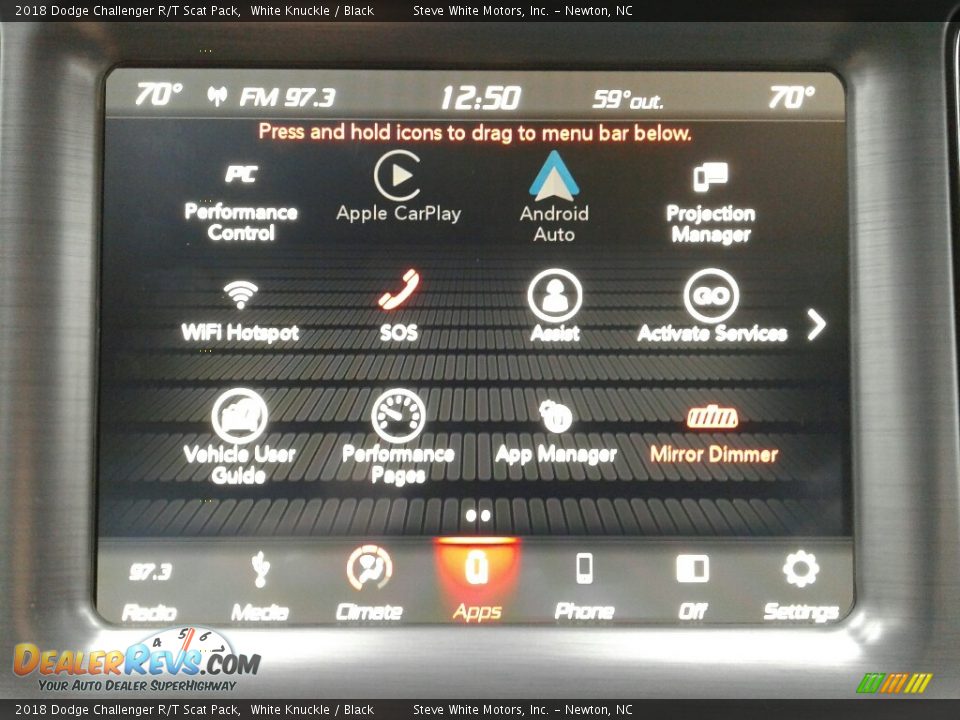 2018 Dodge Challenger R/T Scat Pack White Knuckle / Black Photo #23