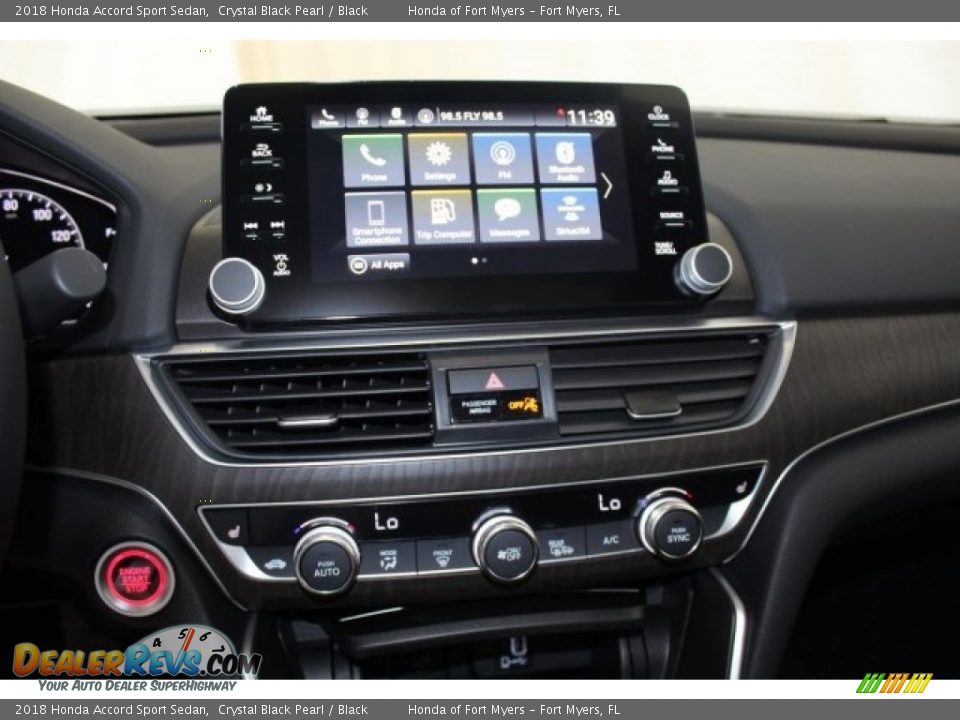 2018 Honda Accord Sport Sedan Crystal Black Pearl / Black Photo #16