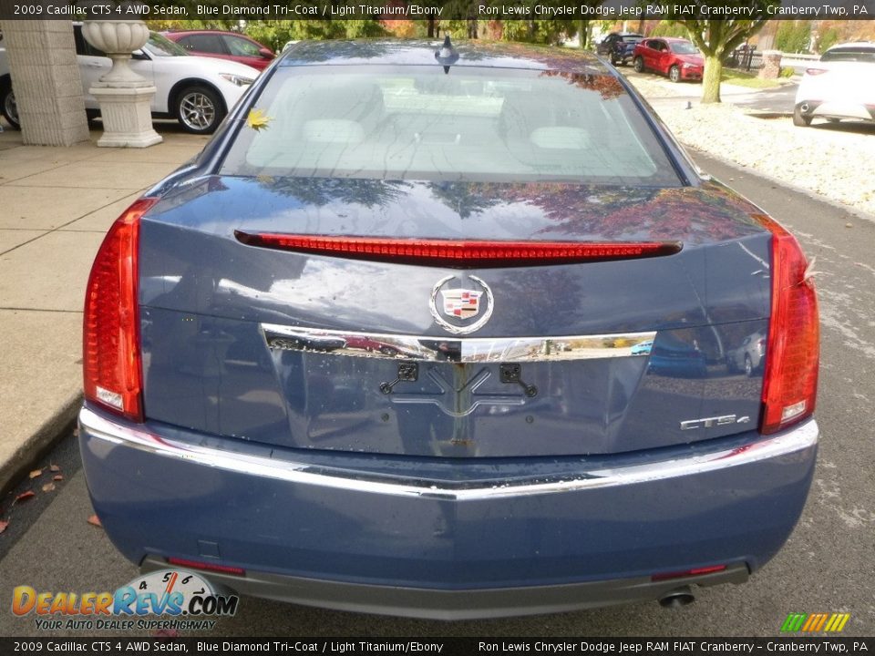 2009 Cadillac CTS 4 AWD Sedan Blue Diamond Tri-Coat / Light Titanium/Ebony Photo #8