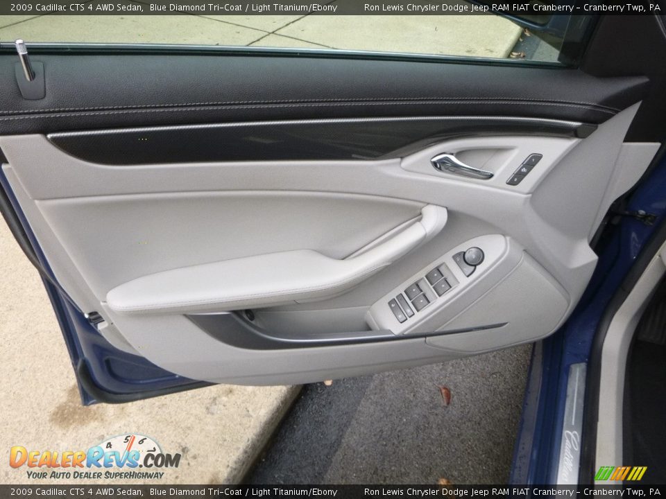 2009 Cadillac CTS 4 AWD Sedan Blue Diamond Tri-Coat / Light Titanium/Ebony Photo #15
