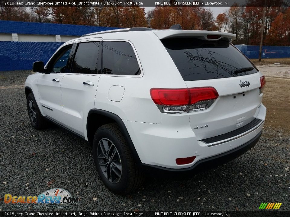 2018 Jeep Grand Cherokee Limited 4x4 Bright White / Black/Light Frost Beige Photo #4