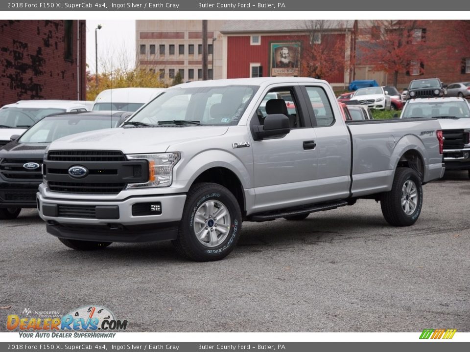 2018 Ford F150 XL SuperCab 4x4 Ingot Silver / Earth Gray Photo #1
