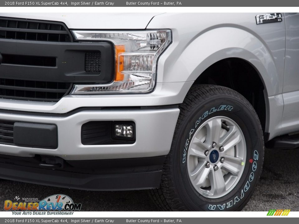 2018 Ford F150 XL SuperCab 4x4 Ingot Silver / Earth Gray Photo #2