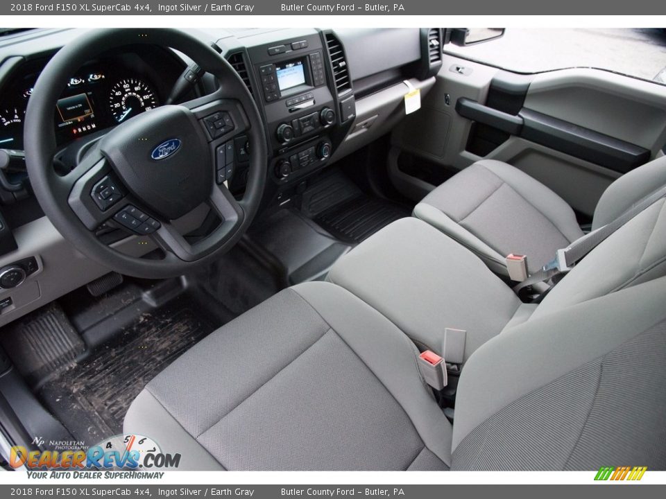 2018 Ford F150 XL SuperCab 4x4 Ingot Silver / Earth Gray Photo #6