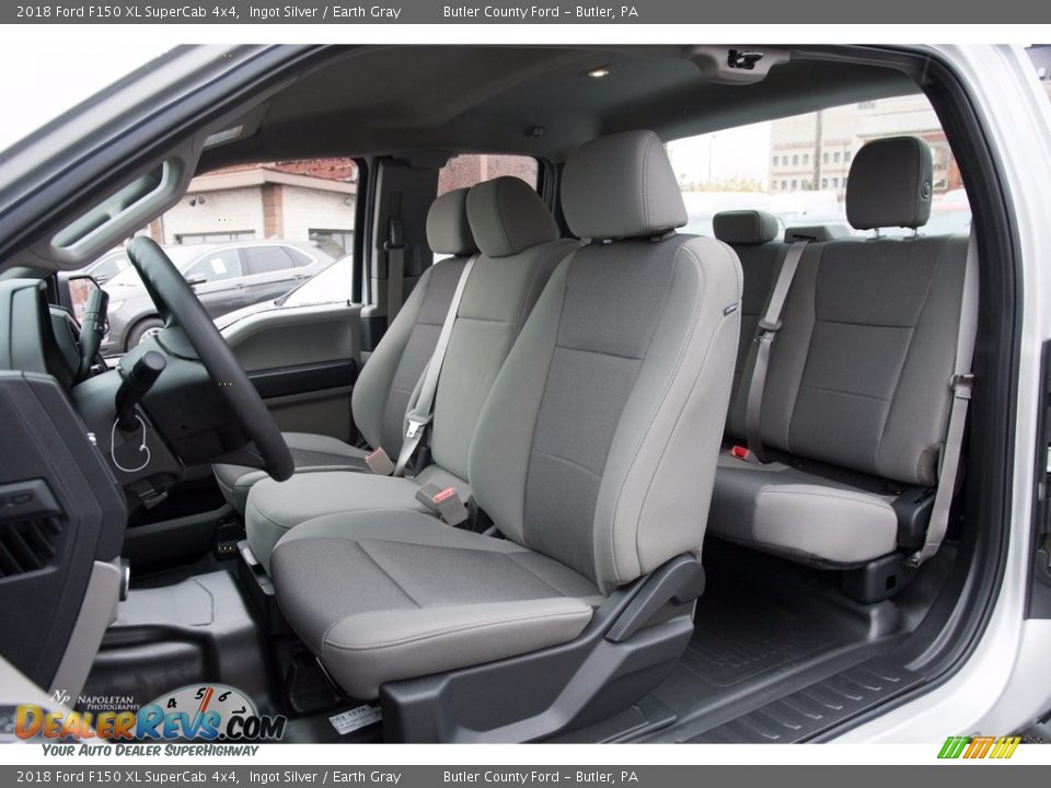 2018 Ford F150 XL SuperCab 4x4 Ingot Silver / Earth Gray Photo #7