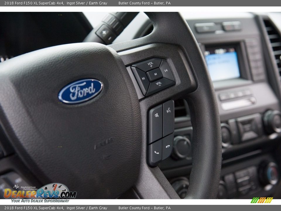 2018 Ford F150 XL SuperCab 4x4 Ingot Silver / Earth Gray Photo #8