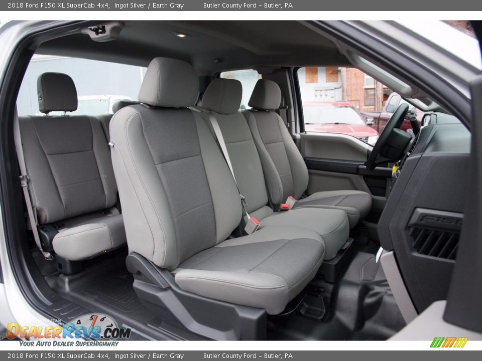 2018 Ford F150 XL SuperCab 4x4 Ingot Silver / Earth Gray Photo #9