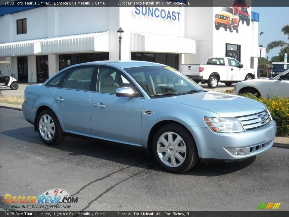 2008 Ford Taurus Limited Light Ice Blue Metallic / Camel Photo #1