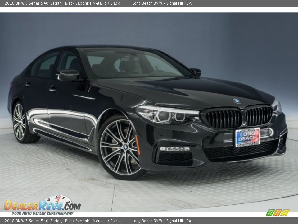 2018 BMW 5 Series 540i Sedan Black Sapphire Metallic / Black Photo #10