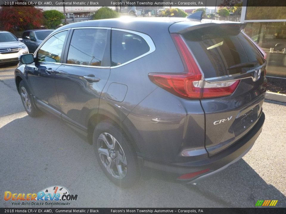 2018 Honda CR-V EX AWD Gunmetal Metallic / Black Photo #2