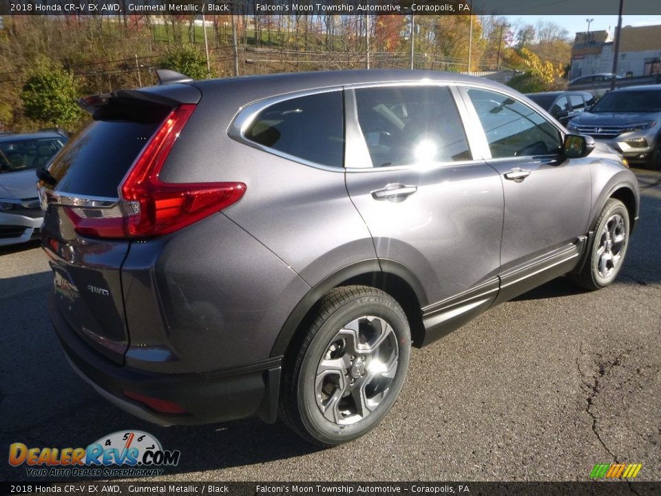 2018 Honda CR-V EX AWD Gunmetal Metallic / Black Photo #4
