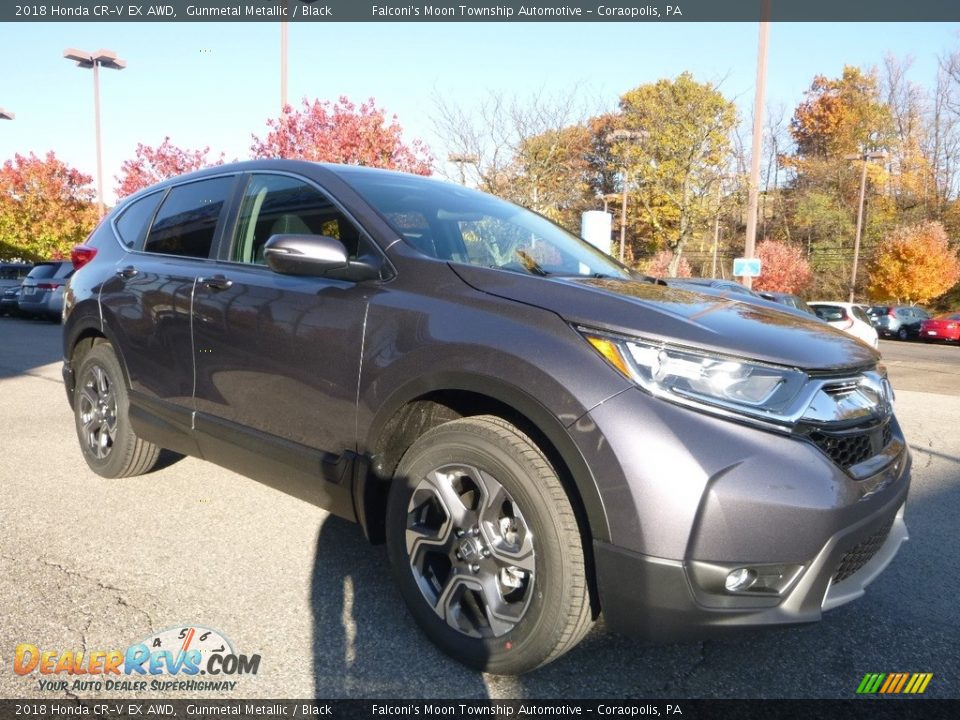 2018 Honda CR-V EX AWD Gunmetal Metallic / Black Photo #5