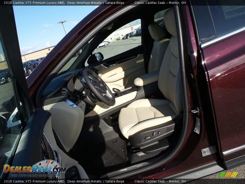 2018 Cadillac XT5 Premium Luxury AWD Deep Amethyst Metallic / Sahara Beige Photo #3