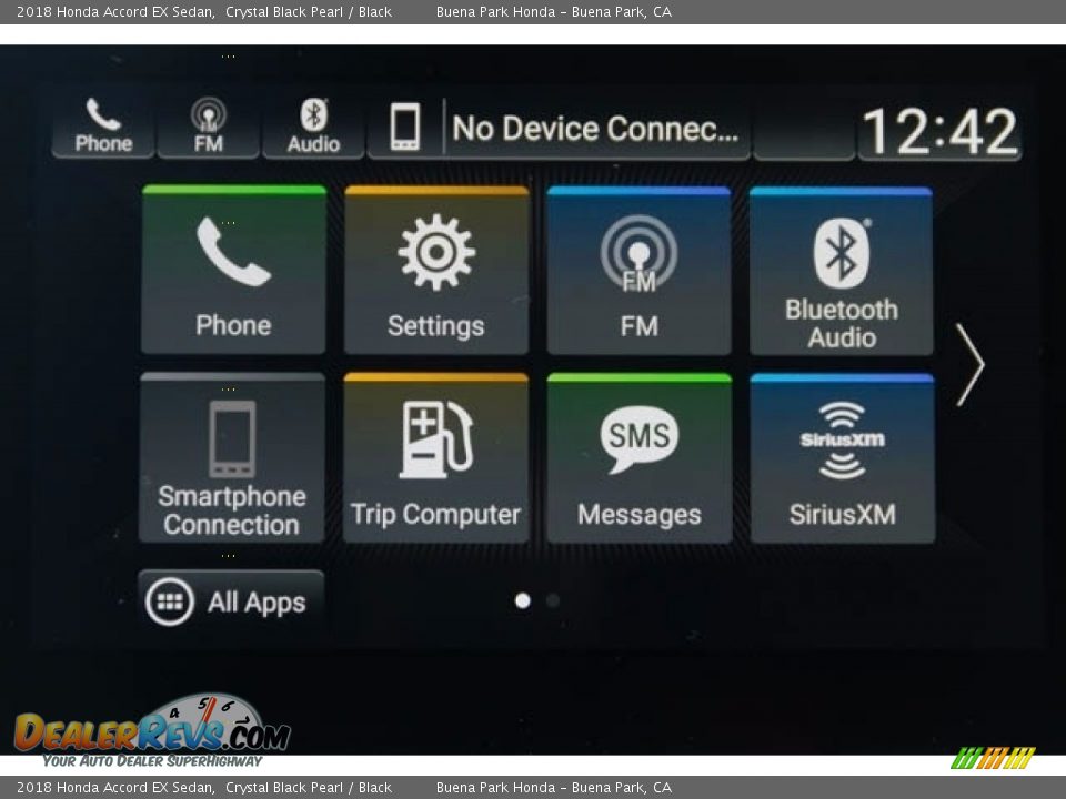 2018 Honda Accord EX Sedan Crystal Black Pearl / Black Photo #14
