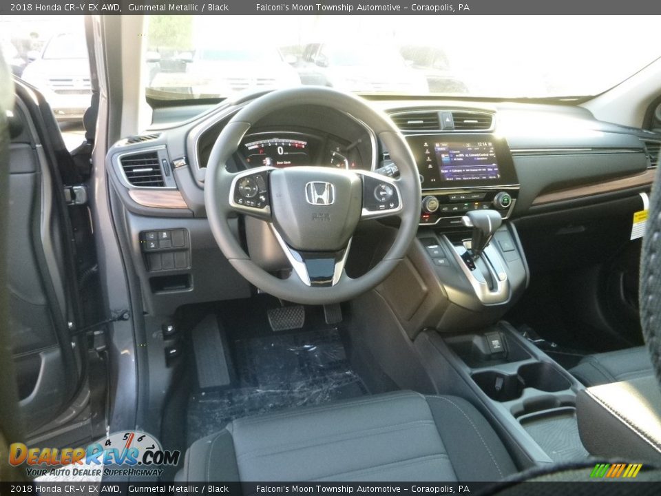 2018 Honda CR-V EX AWD Gunmetal Metallic / Black Photo #10